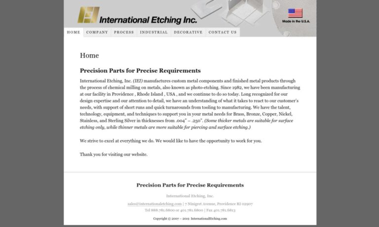 International Etching, Inc.